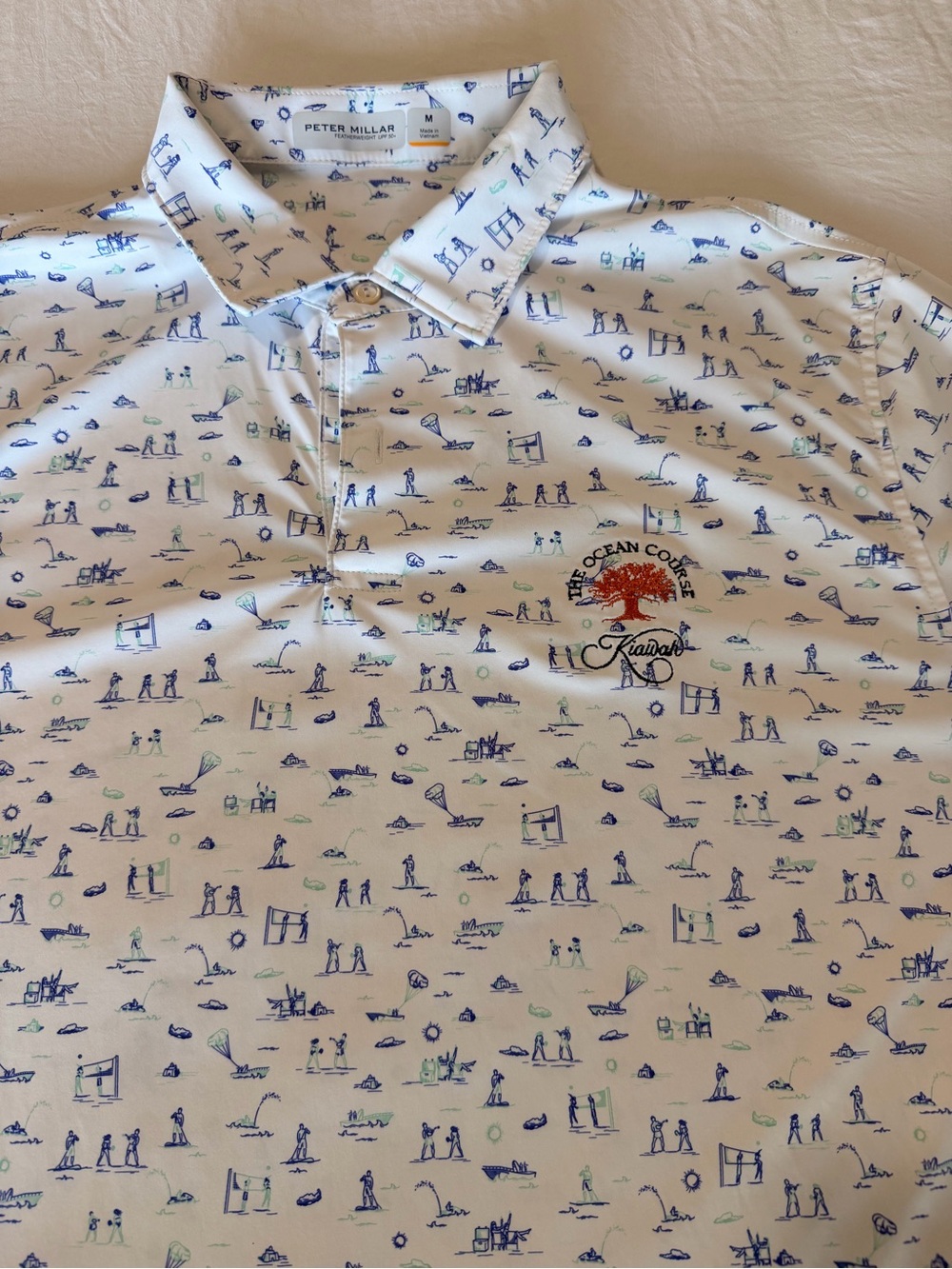 Peter Millar White Kiawah Ocean Course Featherweight Poli
